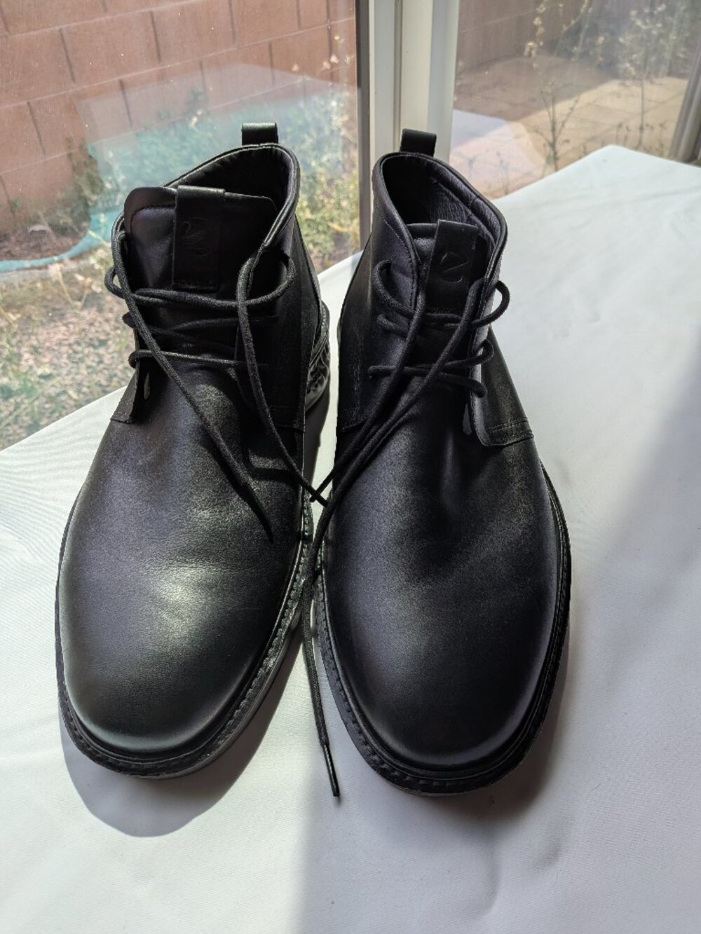 ECCO Men's Size 12 - 12.5 US ST.1 Hybrid Plain Toe Boot GTX Black GORE-TEX